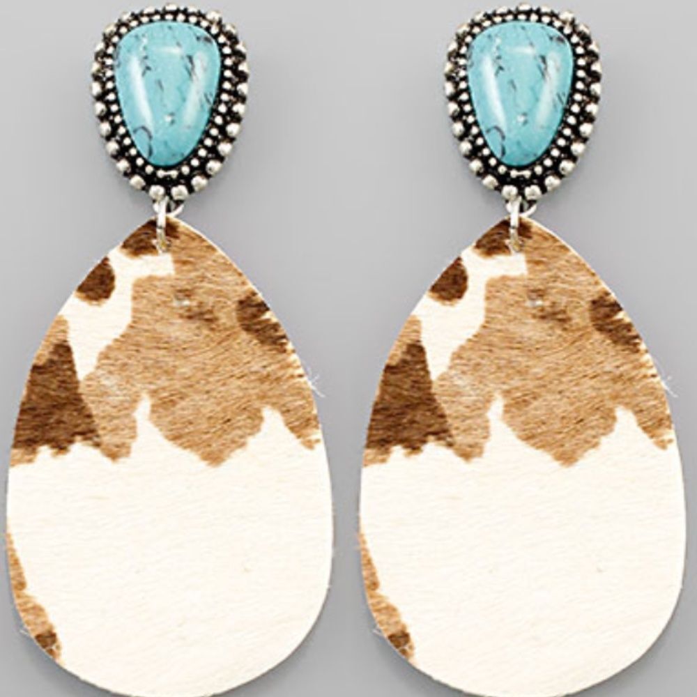 Cowhide Earrings